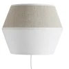 Applique en coton blanc et lin naturel CONIE