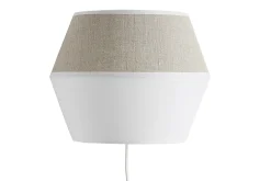 Applique en coton blanc et lin naturel CONIE