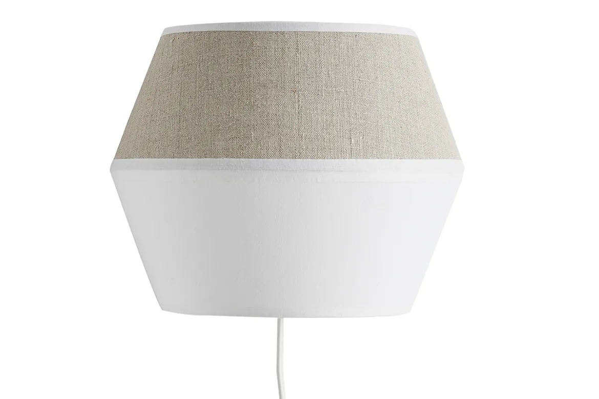 Applique en coton blanc et lin naturel CONIE