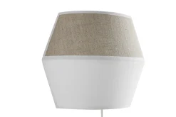 Applique en coton blanc et lin naturel CONIE