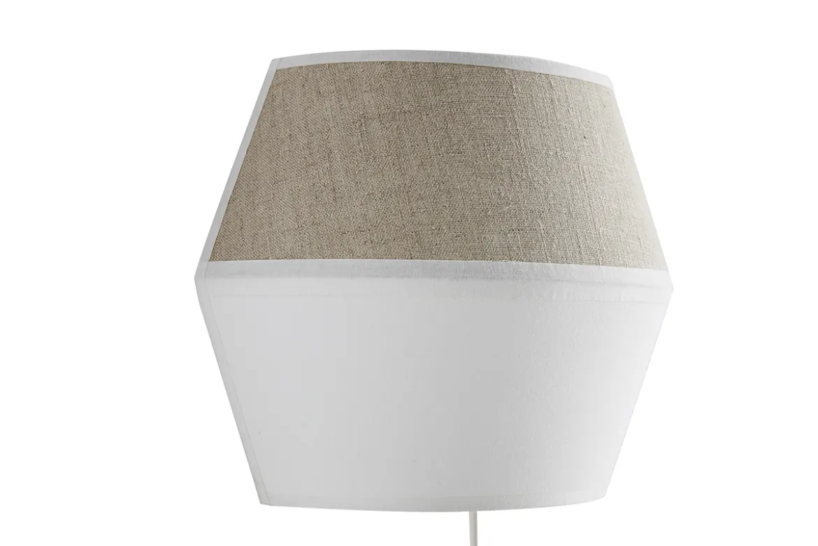Applique en coton blanc et lin naturel CONIE