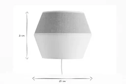 Applique en coton blanc et lin naturel CONIE