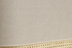 Applique murale en lin beige et cannage rotin naturel H20 cm TIWY