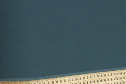 Applique murale en tissu bleu canard et cannage rotin naturel H20 cm TIWY