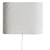 Applique murale en tissu effet laine bouclée écru H20 cm TESSA