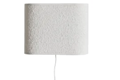 Applique murale en tissu effet laine bouclée écru H20 cm TESSA