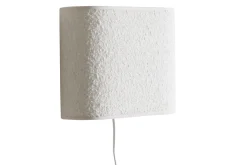 Applique murale en tissu effet laine bouclée écru H20 cm TESSA