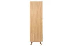 Armoire design avec penderie finition bois clair et blanc mat L120 cm HELIA