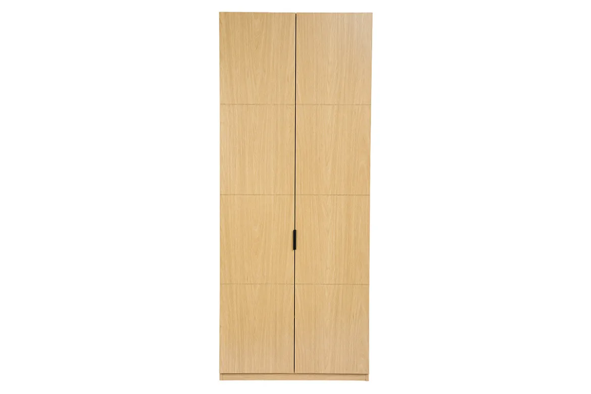 Armoire dressing avec penderie finition bois chêne L90 cm GARENCE