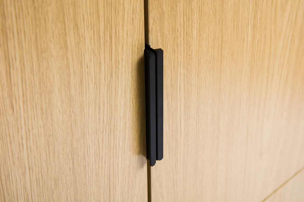 Armoire dressing avec penderie finition bois chêne L90 cm GARENCE