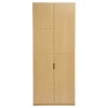 Armoire dressing avec 2 penderies finition bois chêne L90 cm GARENCE