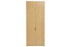 Armoire dressing avec 2 penderies finition bois chêne L90 cm GARENCE