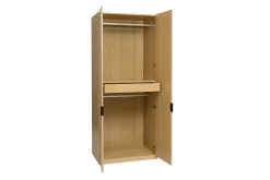 Armoire dressing avec 2 penderies finition bois chêne L90 cm GARENCE