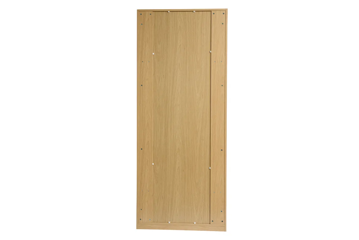 Armoire dressing avec 2 penderies finition bois chêne L90 cm GARENCE