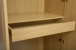 Armoire dressing avec 2 penderies finition bois chêne L90 cm GARENCE