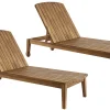 Bains de soleil en bois massif (lot de 2) CANOPEE