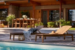 Bains de soleil en bois massif (lot de 2) CANOPEE