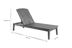 Bains de soleil en bois massif (lot de 2) CANOPEE