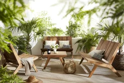 Banc de jardin en bois massif 2 places L116 cm TIDAK