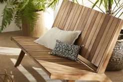 Banc de jardin en bois massif 2 places L116 cm TIDAK