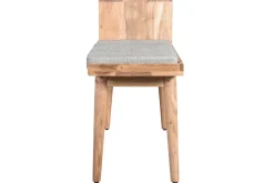 Banc d'entrée avec rangements 2 tiroirs en bois clair massif L110 cm ALTY