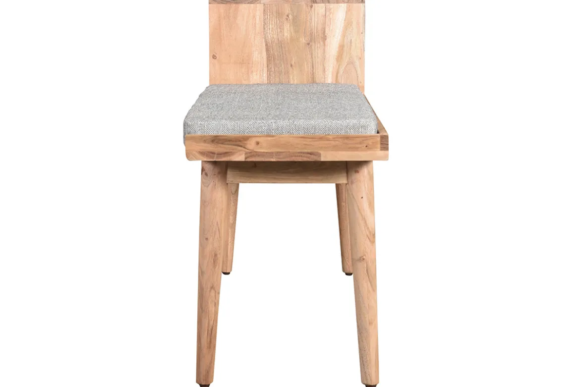 Banc d'entrée avec rangements 2 tiroirs en bois clair massif L110 cm ALTY