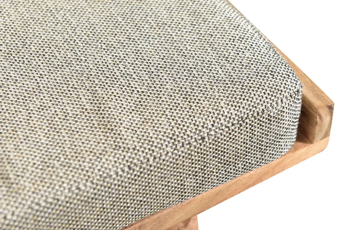 Banc d'entrée avec rangements 2 tiroirs en bois clair massif L110 cm ALTY