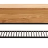 Banc d'entrée industriel avec coffre de rangement en bois massif et métal noir L100 cm SORG