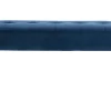 Banc design capitonné en tissu velours bleu nuit et métal noir L96 cm GUESTA