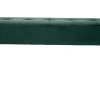 Banc design capitonné en tissu velours vert foncé et métal noir L96 cm GUESTA