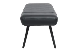 Banc noir, bois foncé et métal noir L123 cm ELIOR