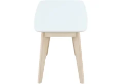 Banc scandinave blanc et bois clair L100 cm LEENA