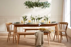 Banc scandinave bois clair L130 cm NORDECO