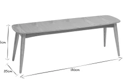 Banc scandinave bois clair L130 cm NORDECO
