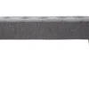 Banc scandinave capitonné en tissu effet velours texturé gris foncé et bois clair L96 cm GUESTA