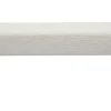 Banc scandinave capitonné en tissu effet laine bouclée blanc et bois clair L96 cm GUESTA