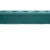 Banc scandinave capitonné en tissu velours bleu pétrole et bois clair L96 cm GUESTA
