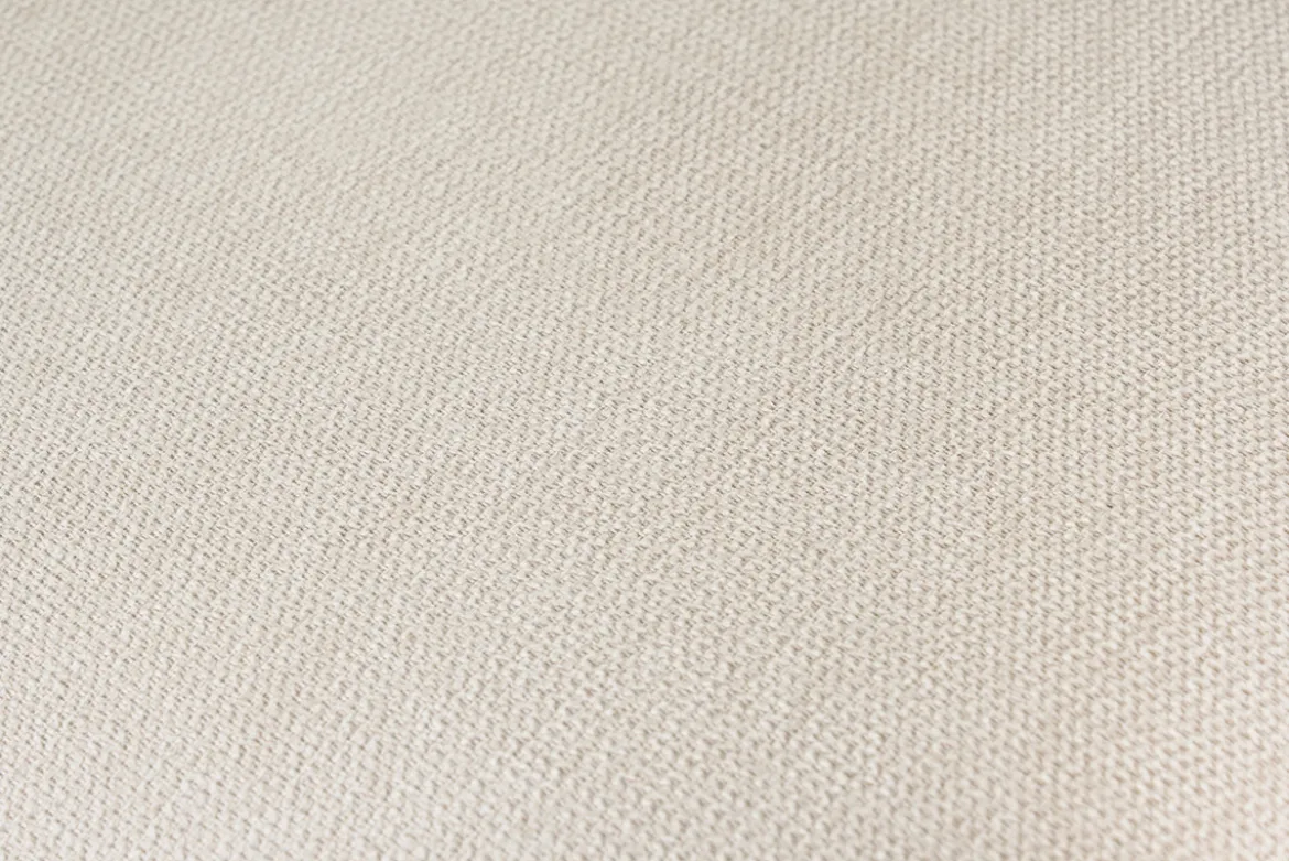 Banc scandinave en tissu effet velours texturé beige et bois clair L92 cm ELION