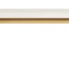 Banc scandinave en tissu effet laine bouclée blanc et bois clair L92 cm ELION