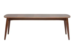 Banc vintage bois foncé noyer L130 cm NORDECO