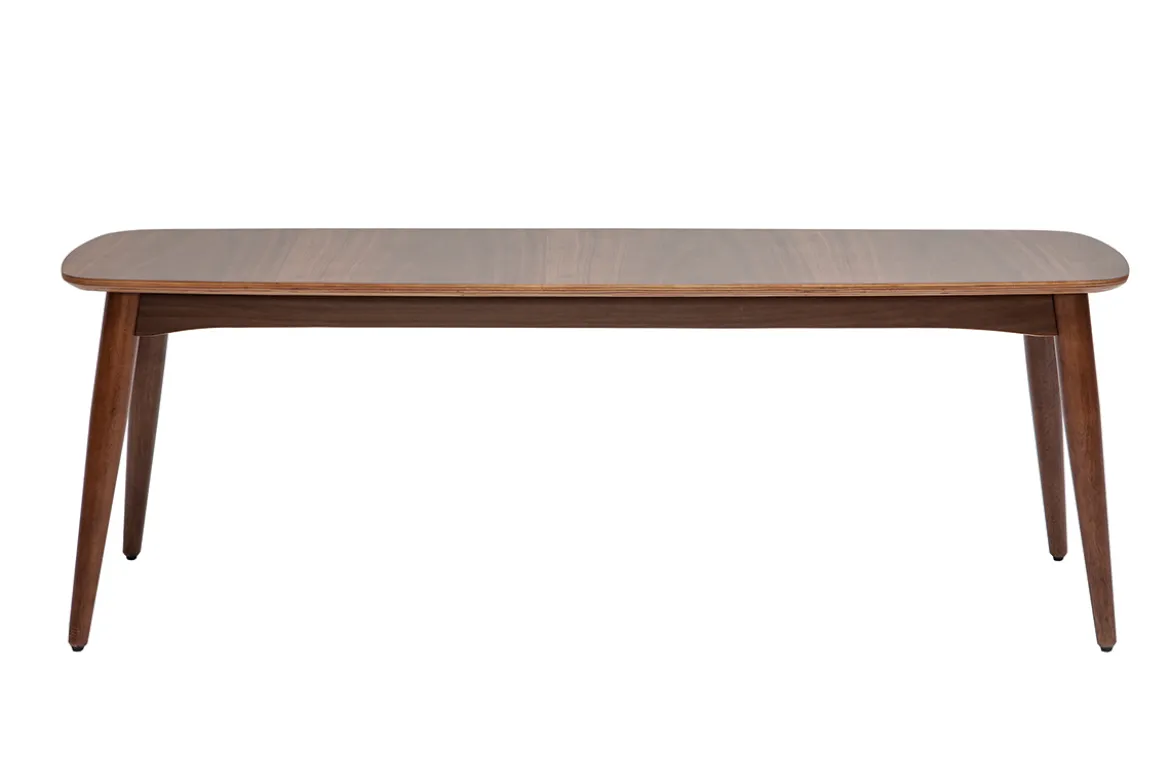 Banc vintage bois foncé noyer L130 cm NORDECO