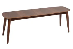 Banc vintage bois foncé noyer L130 cm NORDECO
