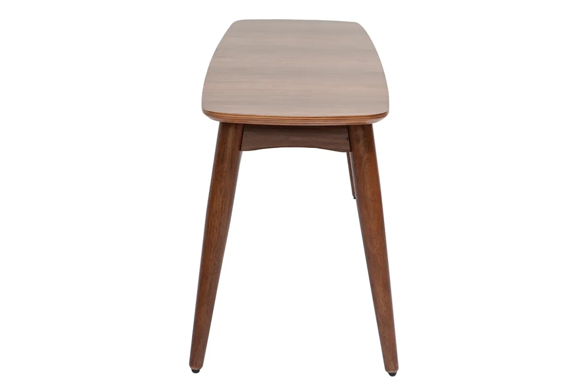 Banc vintage bois foncé noyer L130 cm NORDECO