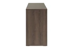 Bibliothèque basse finition bois foncé noyer L140 cm EPURE