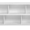 Bibliothèque basse finition bois blanc L140 cm EPURE