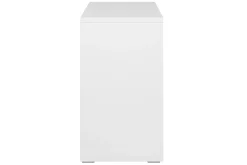 Bibliothèque basse finition bois blanc L140 cm EPURE