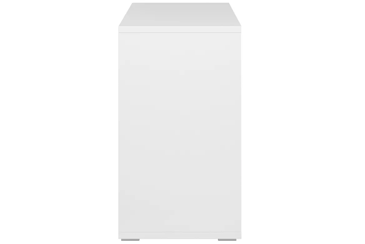 Bibliothèque basse finition bois blanc L140 cm EPURE