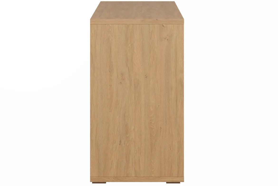 Bibliothèque basse finition bois clair chêne L140 cm EPURE