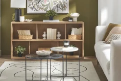 Bibliothèque basse finition bois clair chêne L140 cm EPURE
