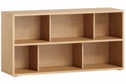 Bibliothèque basse finition bois clair chêne L140 cm EPURE